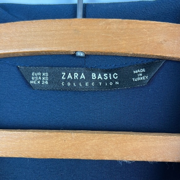 ZARA Basic Collection Navy Blue Lightweight Jumpsuit POCKETS XS Pantsuit - Picture 13 of 16